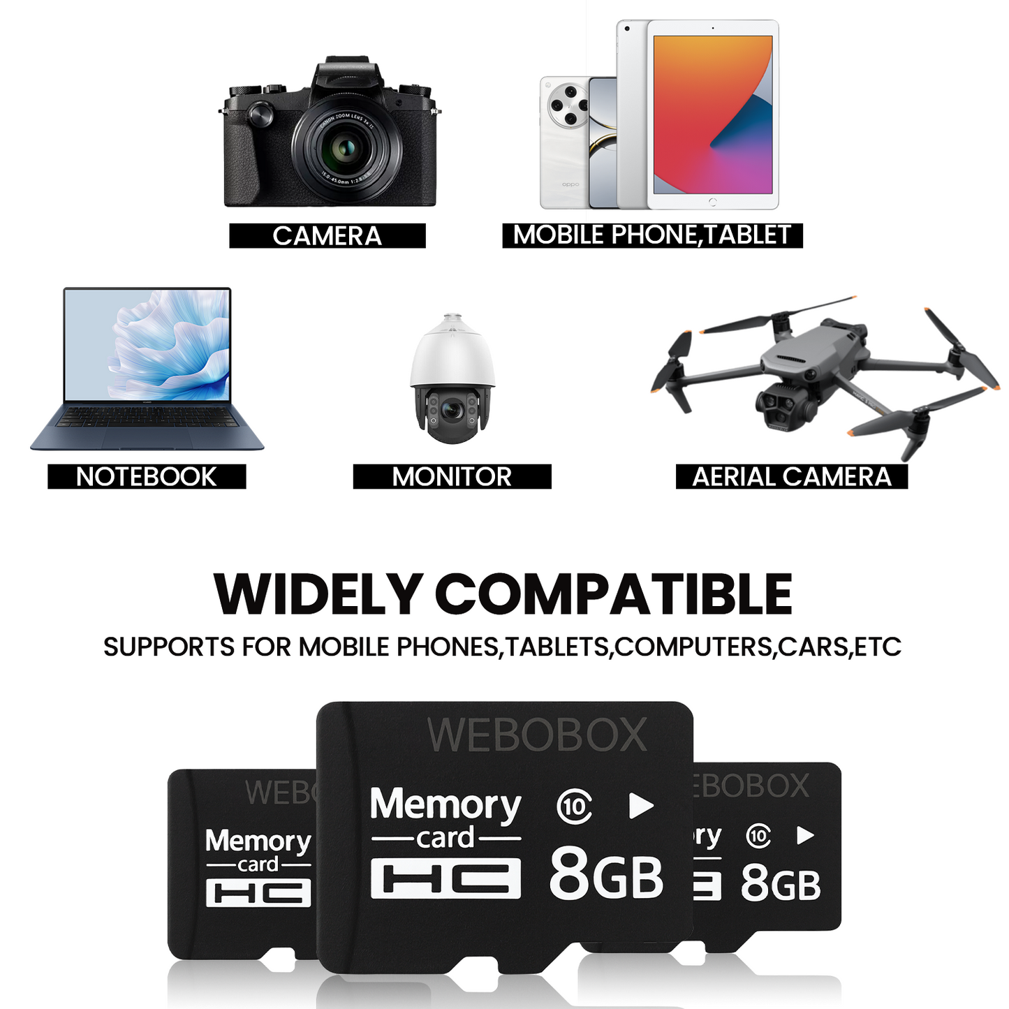 WEBOBOX TF Memory Expansion Cards 8GB
